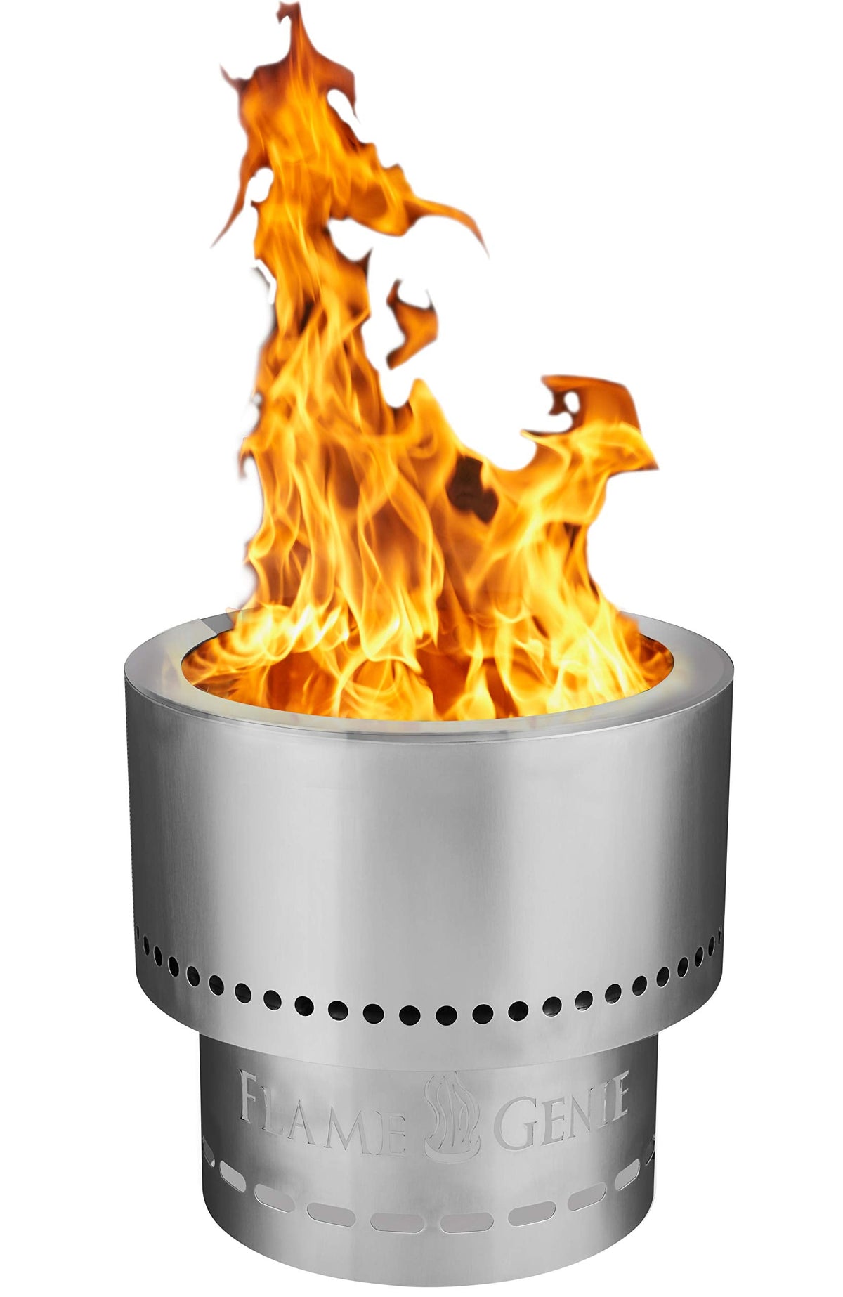 Portable Inferno Smokeless Wood Pellet Outdoor Fire Pit, Rust Proof, 13.5" Diameter, Stainless Steel