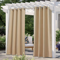 Indoor & Outdoor Curtain Waterproof 108" Long, Triple Weave Sunlight Blocking Thermal Insulated Privacy Room