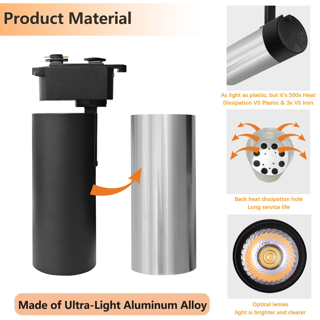 Plug in LED Track Light Kit H Type Ceiling Spotlight Fixture
