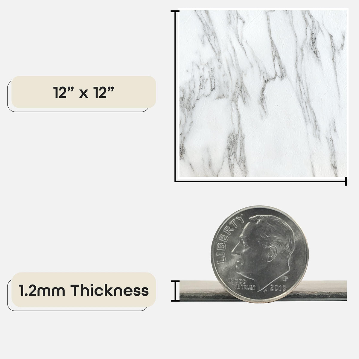 Nexus Self Adhesive 12-Inch Vinyl Floor Tiles, 20 Tiles, 12 x 12 in
