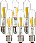 6 Pack Tubular Edison Bulb 40W Equivalent, E26 Base, 4W 2700K Non-Dimmable