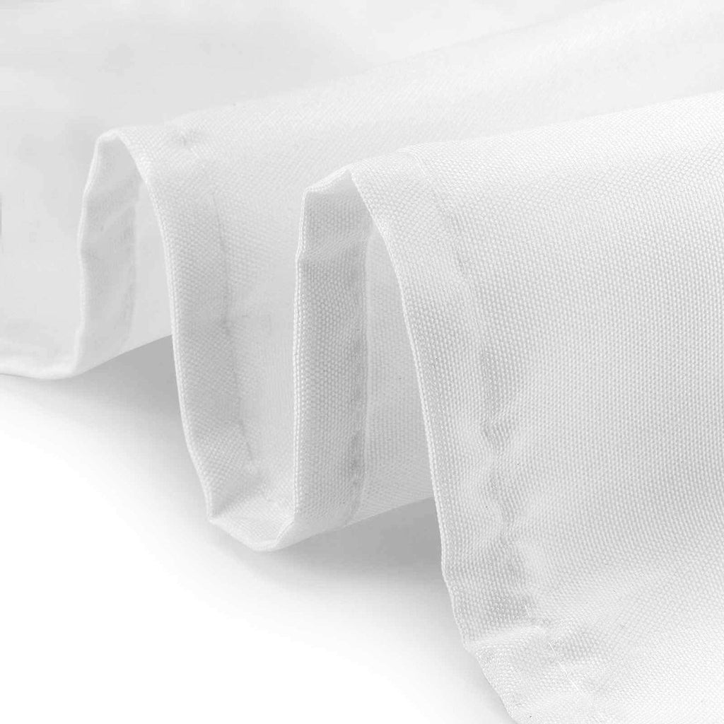 90" Round Premium Tablecloth for Wedding/Banquet/Restaurant - Polyester Fabric Table Cloth - White