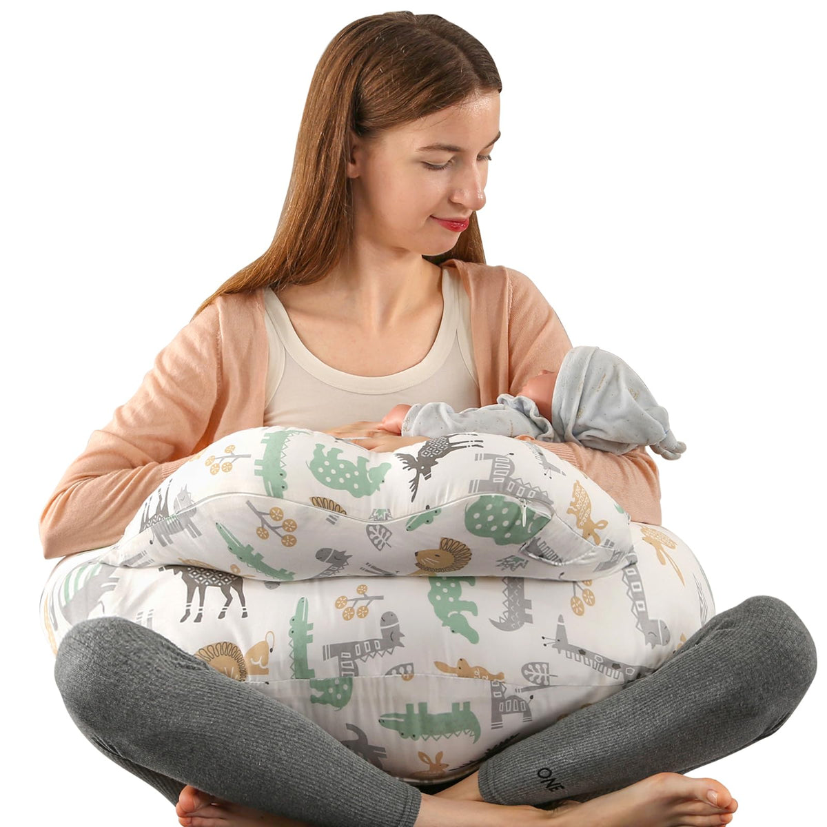 Nursing Pillow for Breastfeeding,Bottle Feeding, Plus Size Breastfeeding Pillows with Adjustable Waist Strap