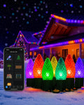 158FT 200 LED Smart C9 Christmas Lights Outdoor, RGB, App Controlled