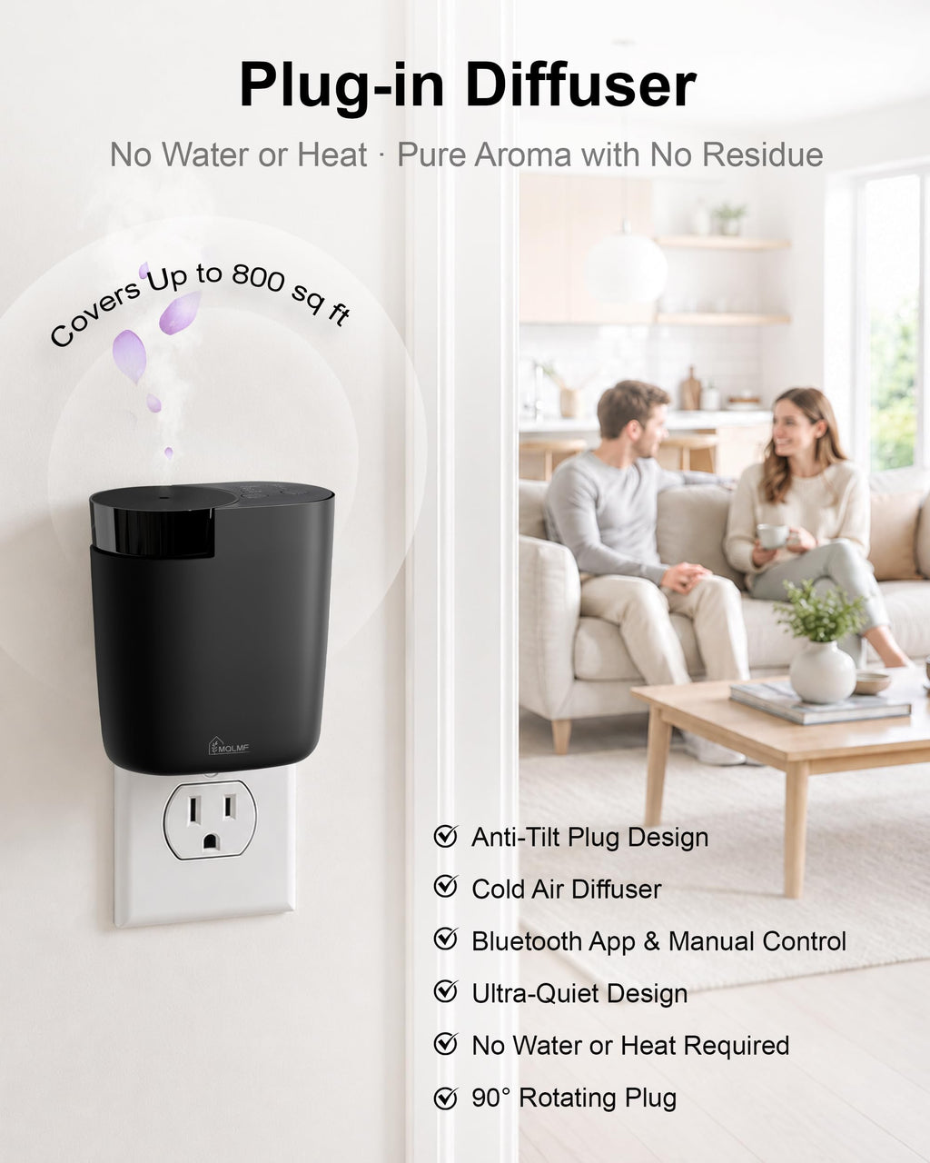 Waterless Plug in Diffuser, Essential Oil Plug in Wall Diffuser