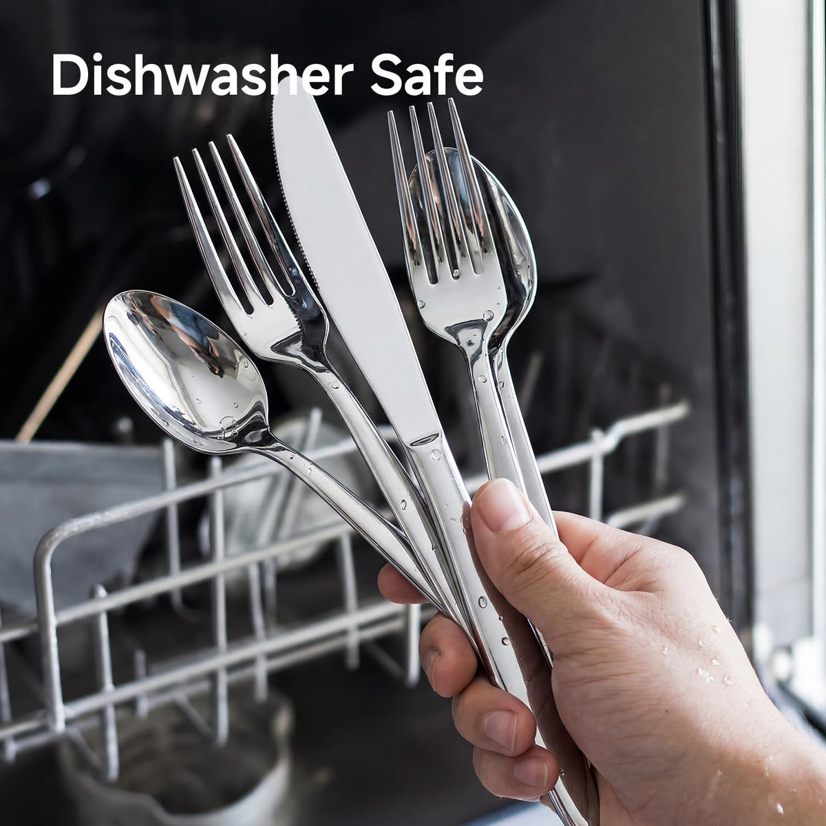 18/10 Stainless Steel Silverware Set for 8,40 Piece Flatware Set