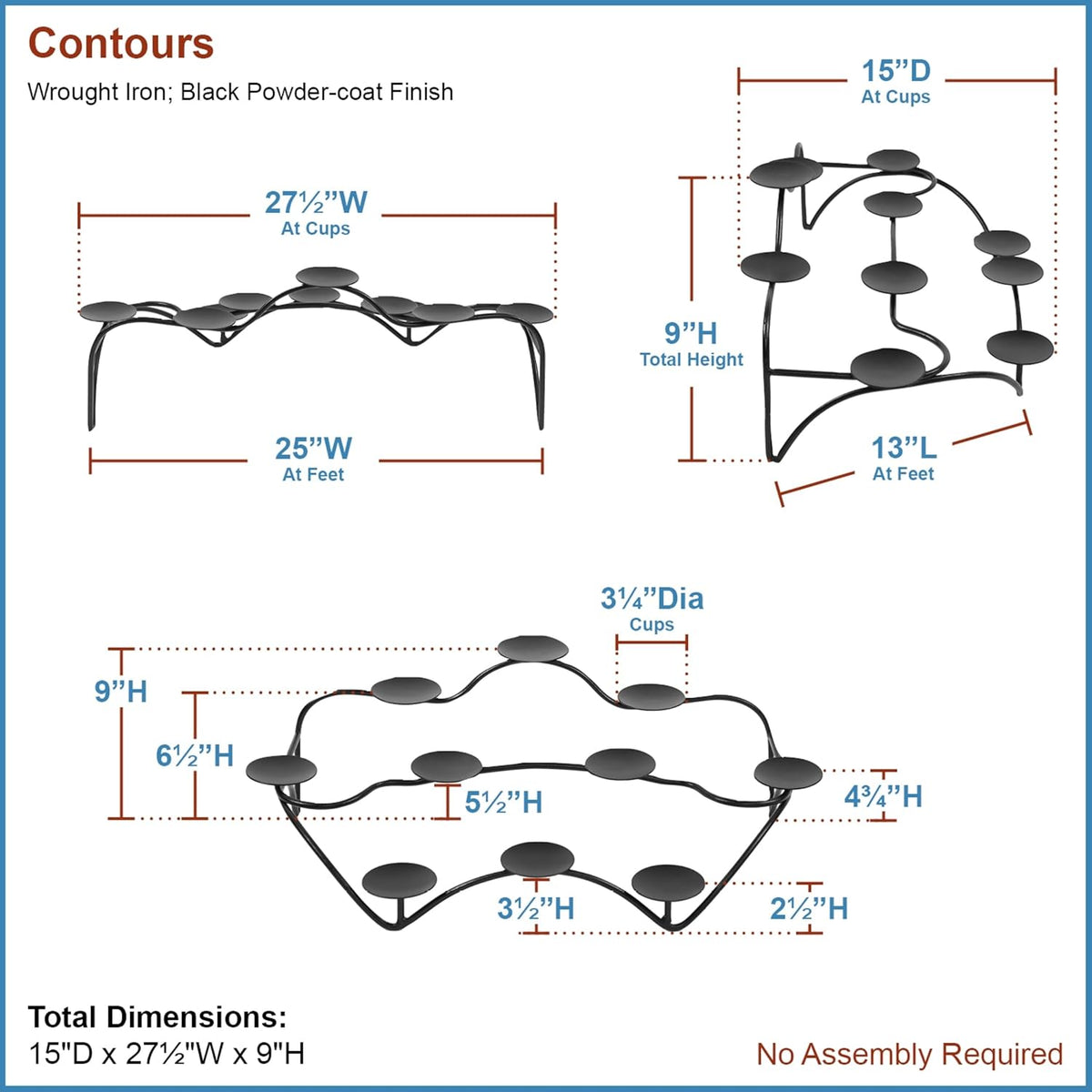 Contours Hearth Candelabra