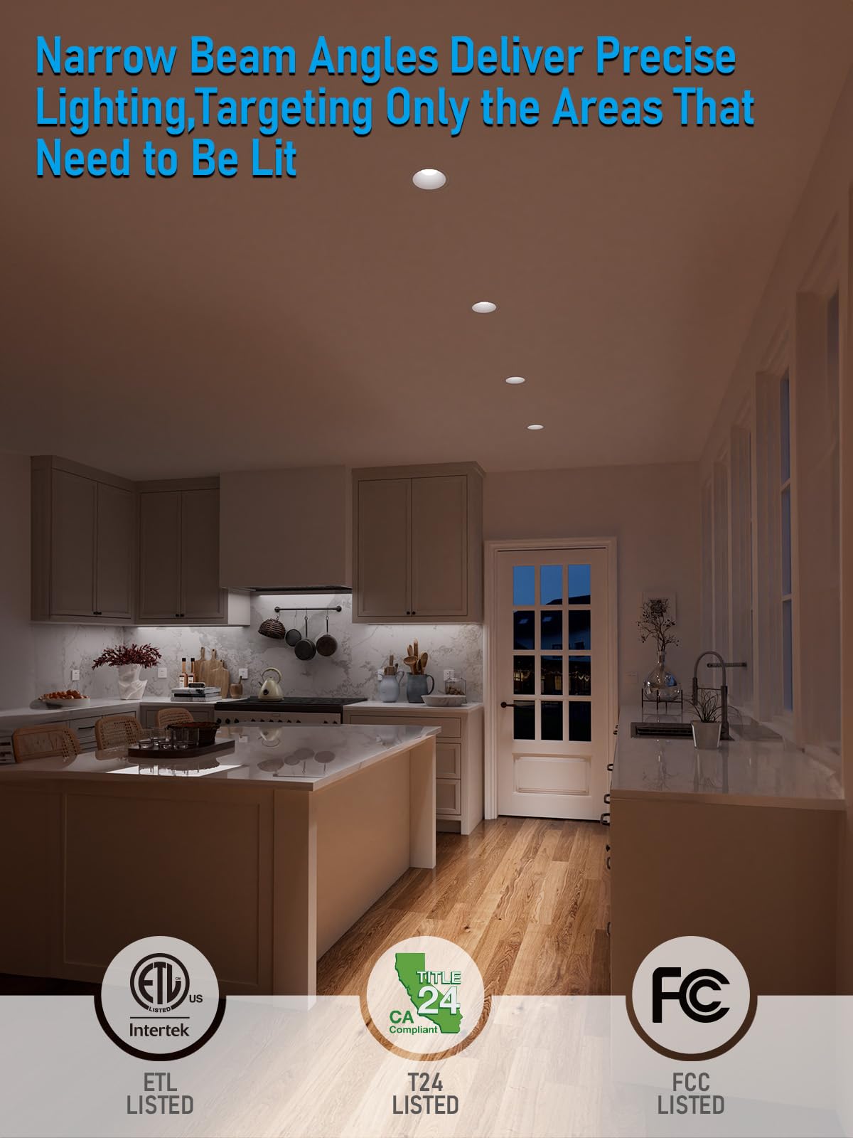 3 Inch 5CCT Zero Glare LED Recessed Lights with J-Box