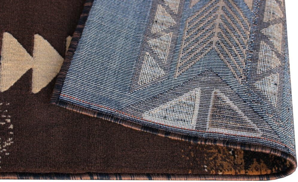 Southwest Native American Indian Chocolate Carpet Area Rug (8 Feet X 10 Feet)