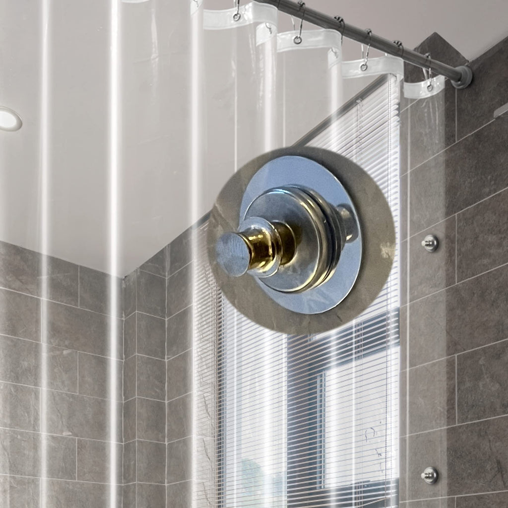 72x96 Extra Long Shower Curtain Liner with Side Magnet Clips