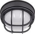 YoonLIT 8.0 inch Outdoor LED Bulkhead Light Fixture, Wall or Ceiling Flush Mount Waterproof, for Porch, Basement