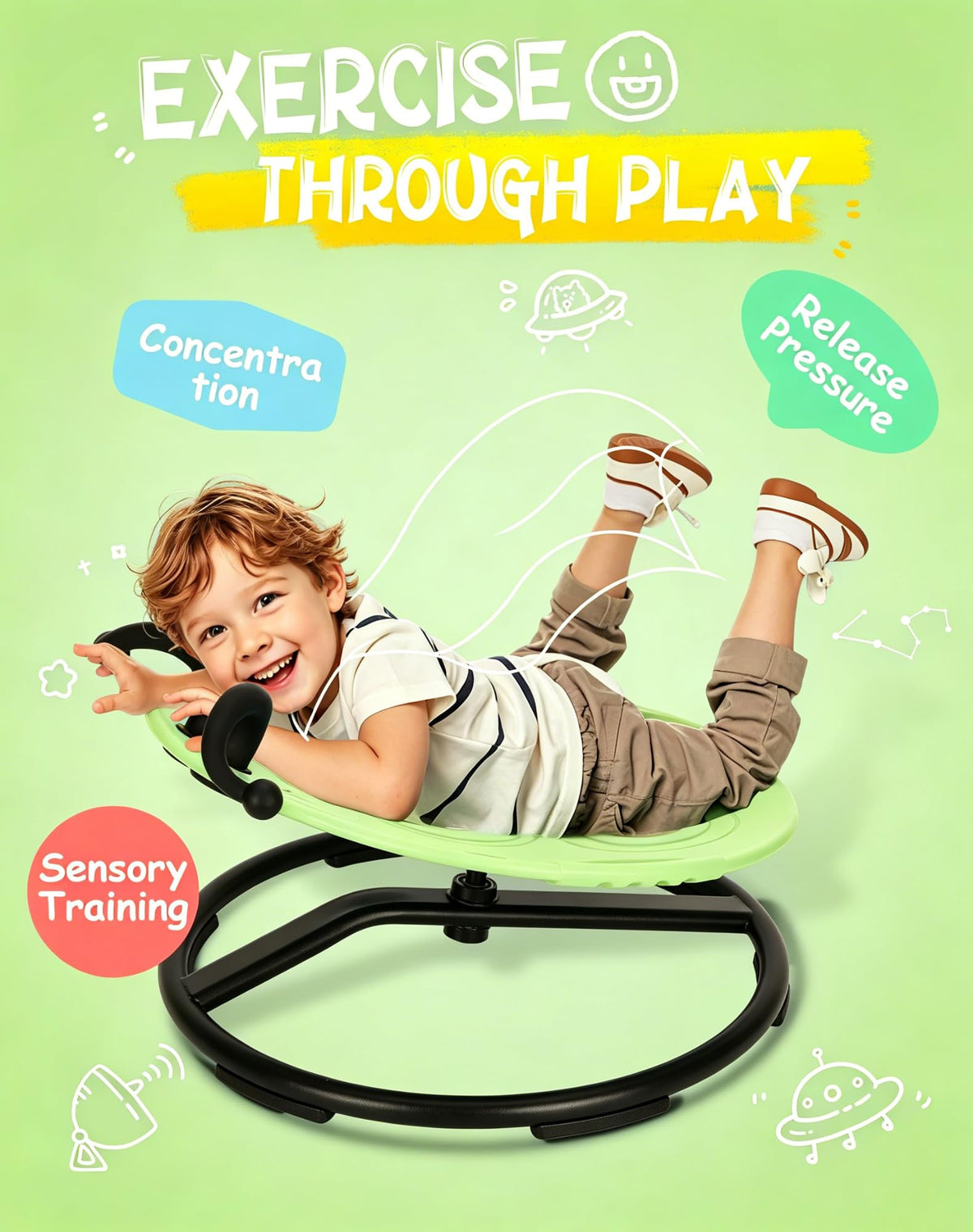 Spinning Chair for Autistic Kids, Autism Sensory Toy Gifts