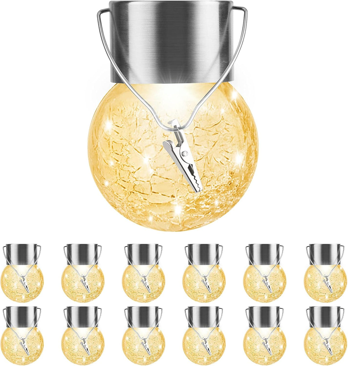 Solar Outdoor Lights Decorative 12 Pack, Hanging Solar Garden Lights Waterproof