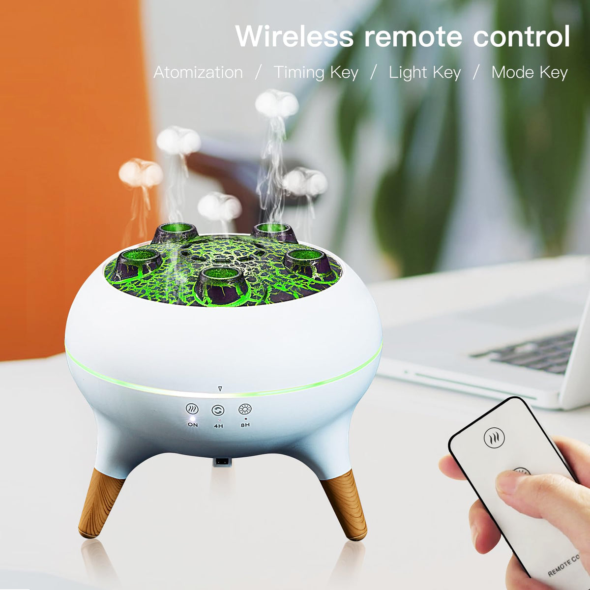 Essential Oil Diffuser, Jellyfish Diffuser Air Humidifiers Sound Pickup Ultrasonic Aromatherapy Diffuser Remote
