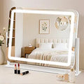Vanity Mirror with Lights, Lighted Makeup Mirror with 10X Magnification, 3 Color Dimmble Lights, Touch Control, 360°