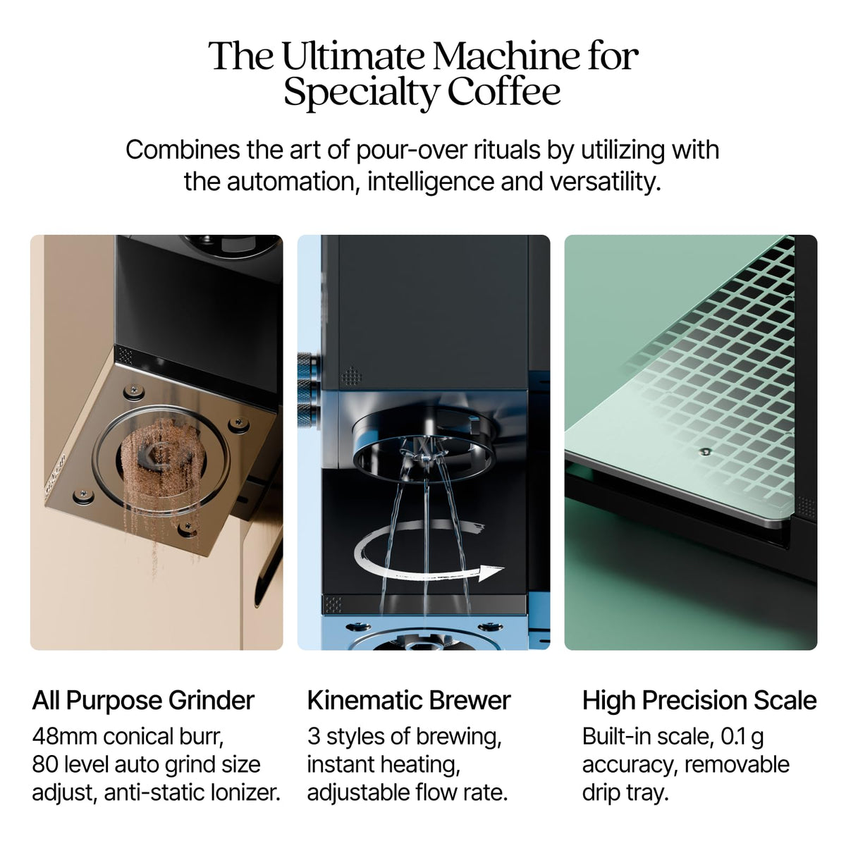 Studio Coffee Machine, Drip Coffee Maker, Grinder&Scale, AppControl