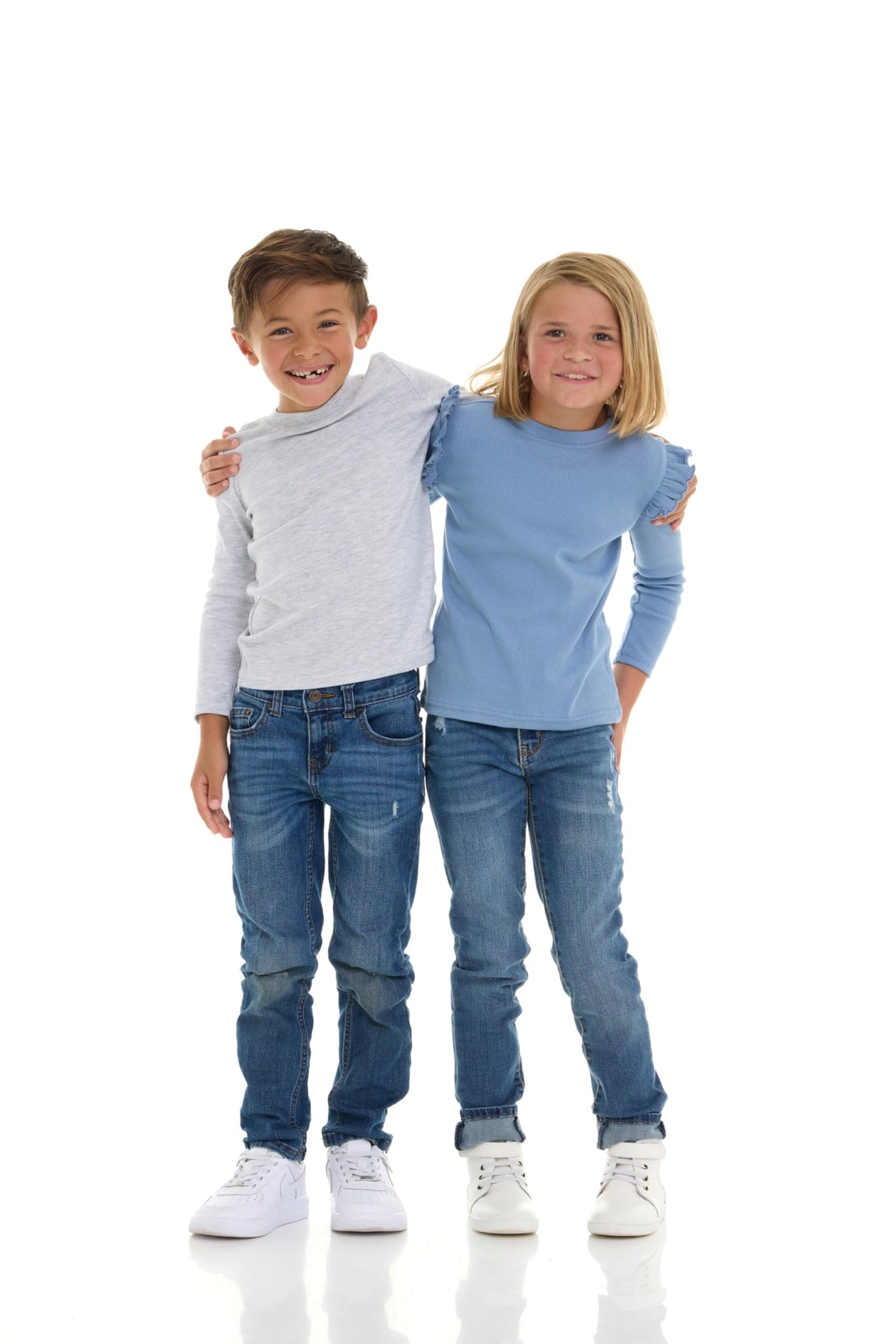 Pack Toddler Girls Ribbed Ruffle Tops - Stylish Long Sleeve Shirts for Kids -All-Day Comfort- Desert Sage, Golden