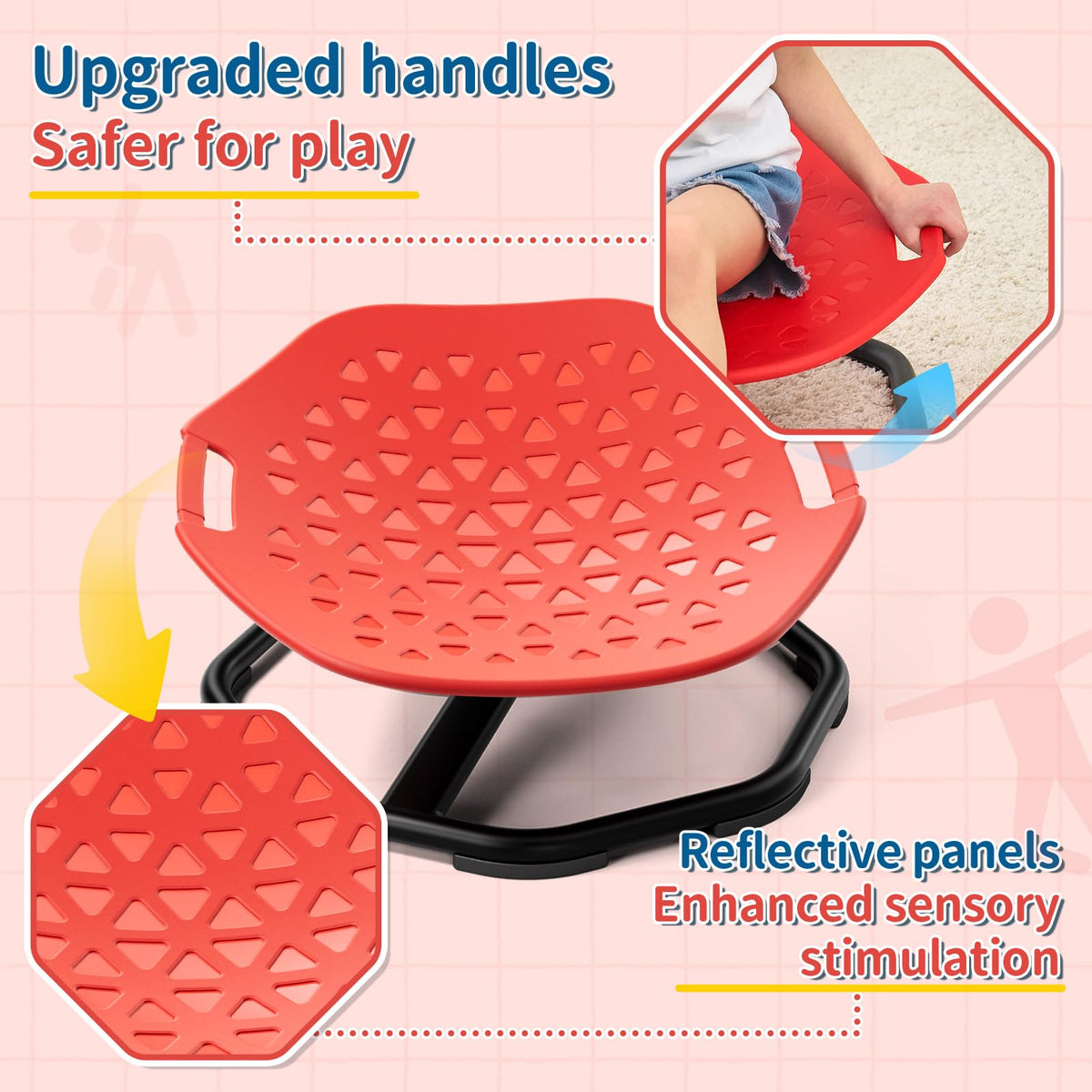 Spinning Chair for Autistic Kids, Upgrade Handle Sensory Toys for Kids with Autism, ADHD Sensory Chair, Autism