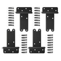 6" Gate Hinges, 280 Lbs Capacity, Matte Black, 4 Pack Heavy Duty Hinge