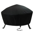 Heavy Duty Outdoor Fire Pit Cover, Round, Durable PVC, Black, 58"