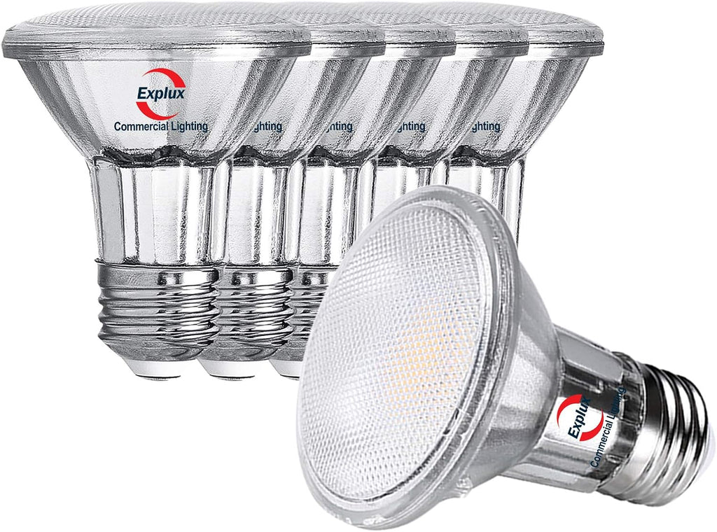 Full Glass PAR20 LED Bulb, 60W Equivalent, Cool White 4100K