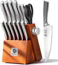 14-Piece Japanese Gyutou Stainless Steel Kitchen Knife Set | 15° Precision Edge | 56±2 HRC Hardness | Full-Tang Build