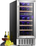 Wine Fridge,15 Inch Wine Cooler Refrigerator Under Counter(41-68°F),28 Bottles Built