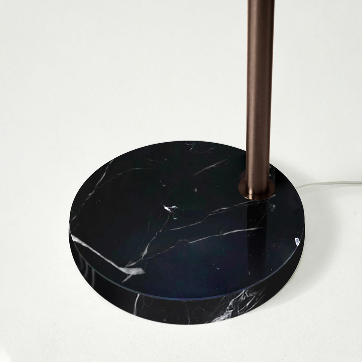 Inspired Arco Style Mason Arc Floor Lamp - Modern Corner Standing Lamp with Unique Hanging Drum Lamp Shade - Bright Overhead, Curved