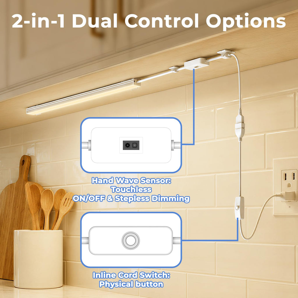 Hand Wave Activated Under Cabinet Lights-Warm White