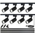 H Type LED Track Lighting Kit,Track Lighting 8 Heads Warm Light