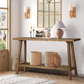 Reclaimed Solid Wood Console Table, 59" Farmhouse Entryway Tables