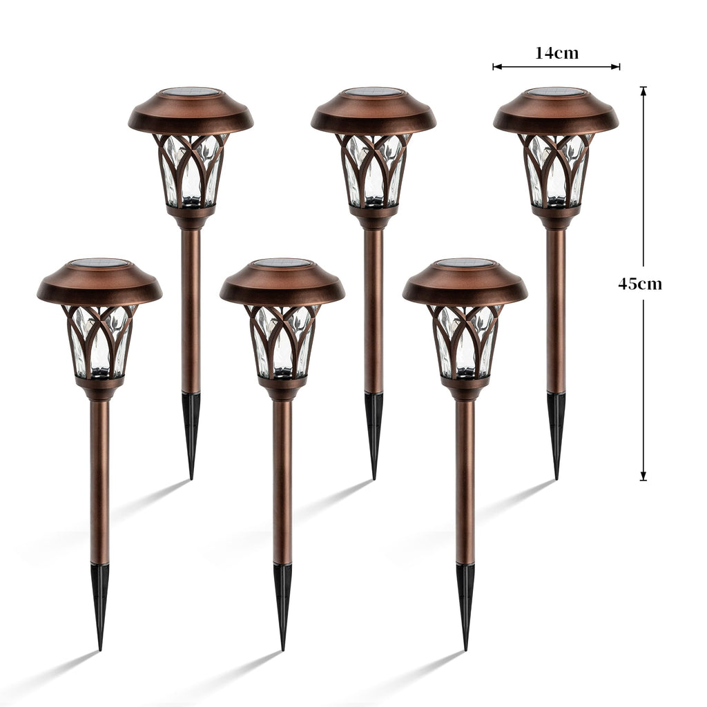 Solar Pathway Lights Outdoor, Metal Glass & ABS Landscape Lights