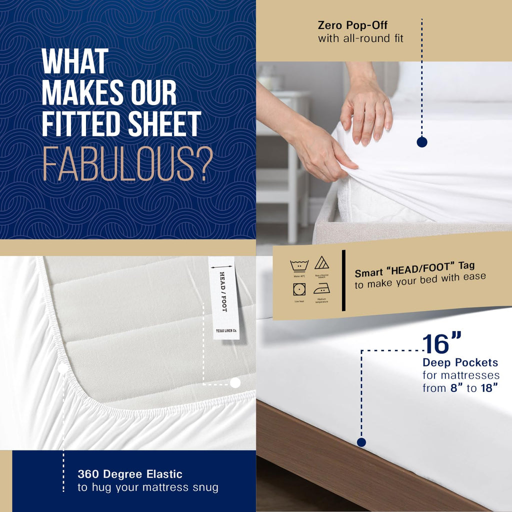 1000 Series Sheets Sets for Adjustable Bed Ivory
