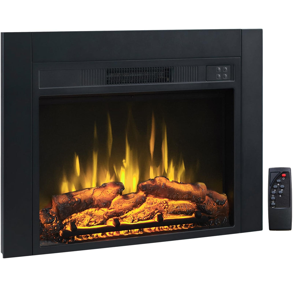 Adam Electric Fireplace Insert with Front Trim Kit, 23" W x 17" H with Front Trim Kit, 1500W Heater, Remote