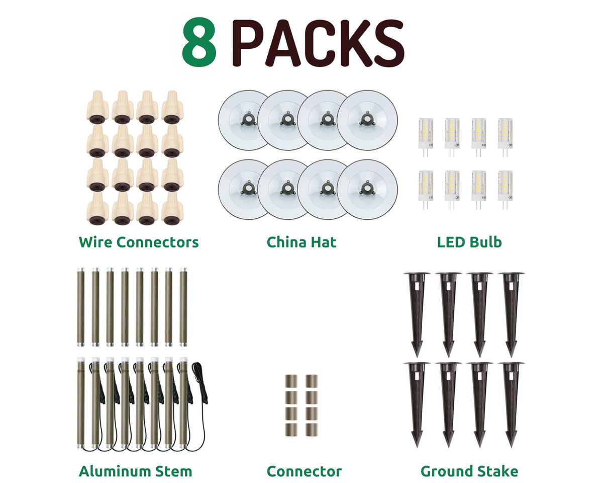 3W Landscape Lighting 12V Low Voltage Path Lights Warm White Waterproof Outdoor Replaceable G4 LED Bulb for Garden