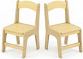 Solid Wood Toddler Chair -Ergonomic Kids Wooden Chair with Anti-Slip Feet, Rounded Corners, Easy Clean Finish