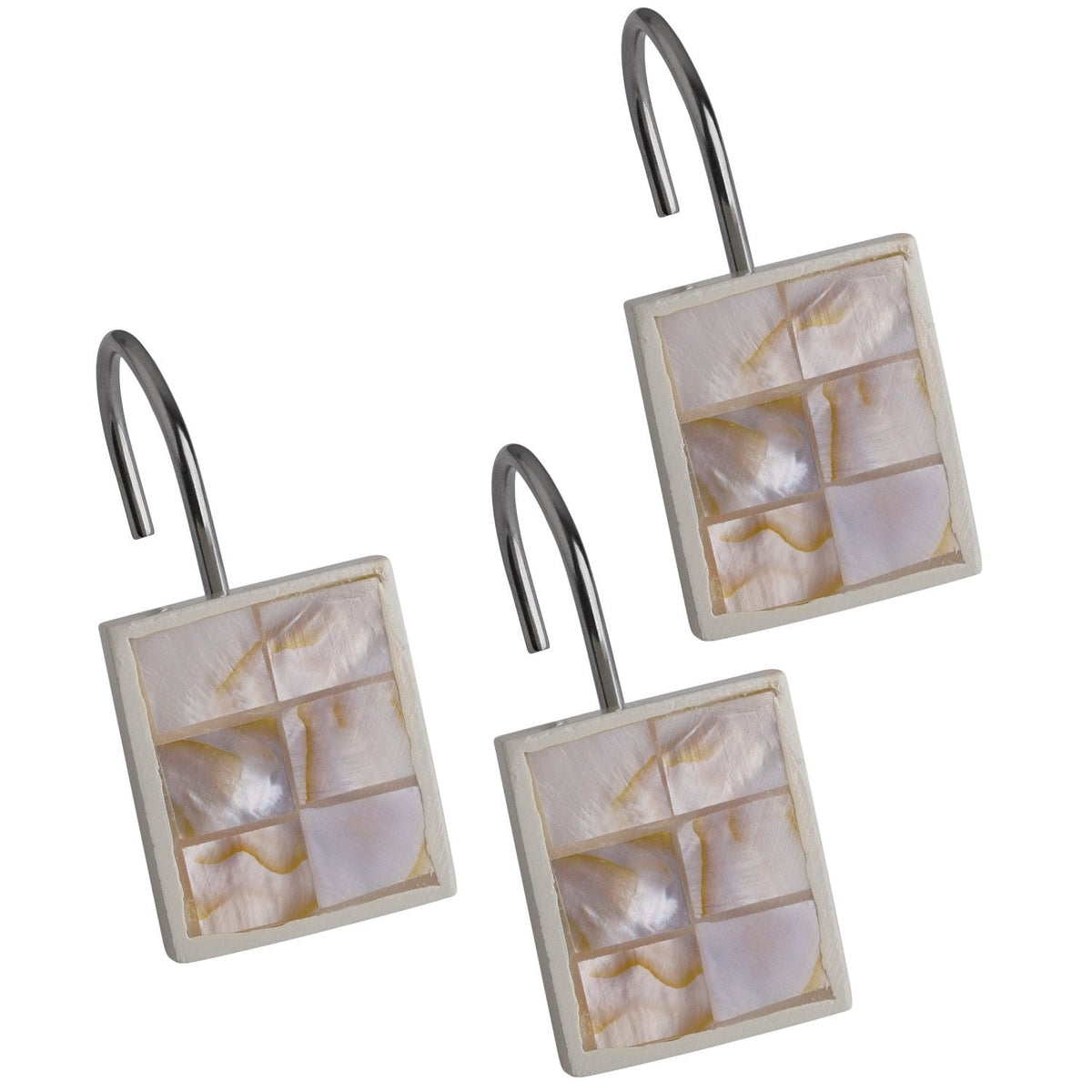 Milano Shower Curtain Hooks Decorative | Set of 12