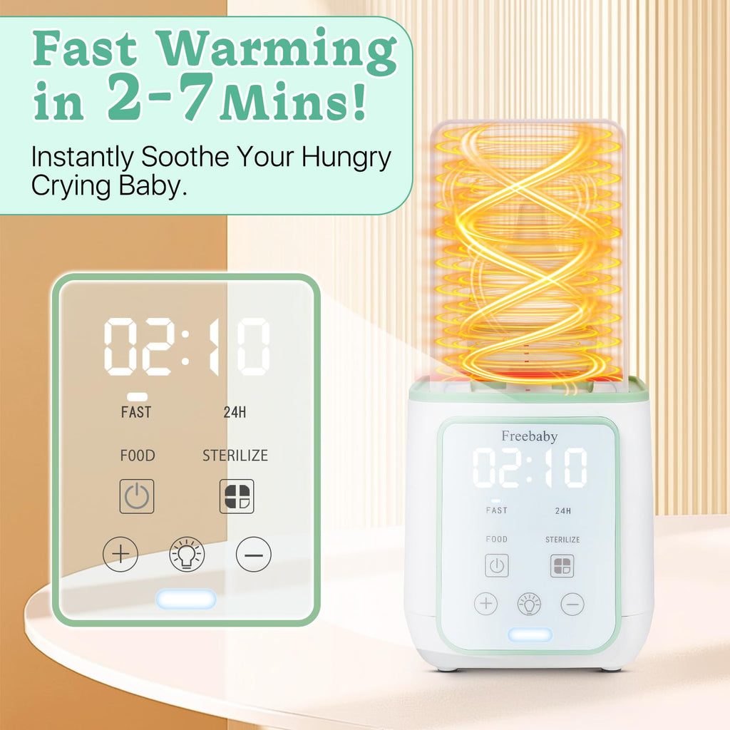 Bottle Warmer, 10-in-1 Fast Baby Bottle Warmer for Breast Milk & Formula,Milk Warmer with Multi-Temperature