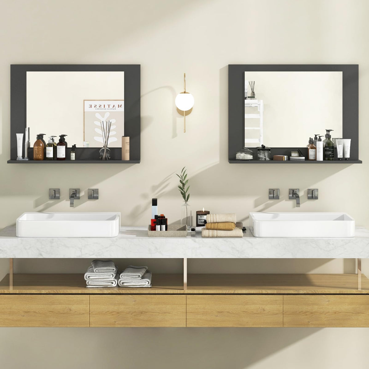 Bathroom Mirror with Shelf