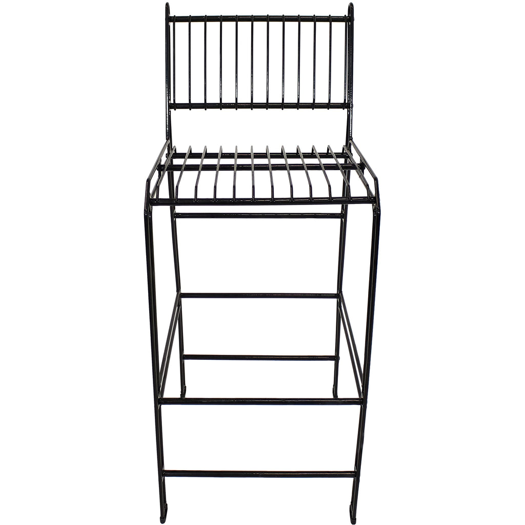 Inspired Bertoia Style 39.5-Inch H Modern Outdoor Steel Wire Bar Stools - Black