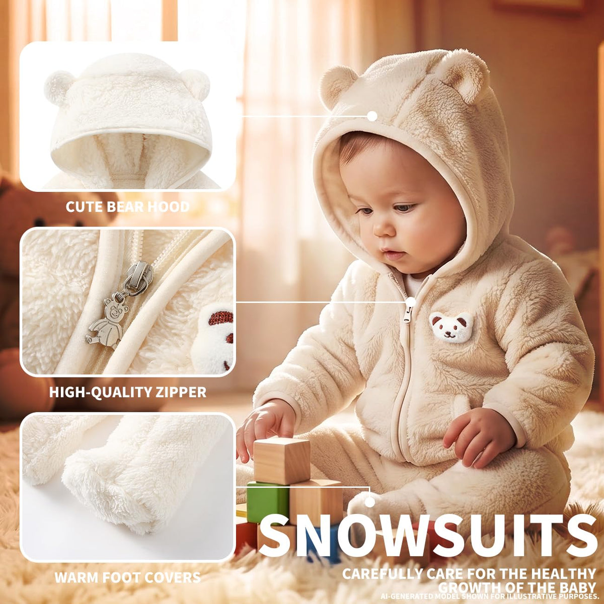 Baby Girl Snowsuit Infant Snow Pant And Jacket Boys Clothes Coats