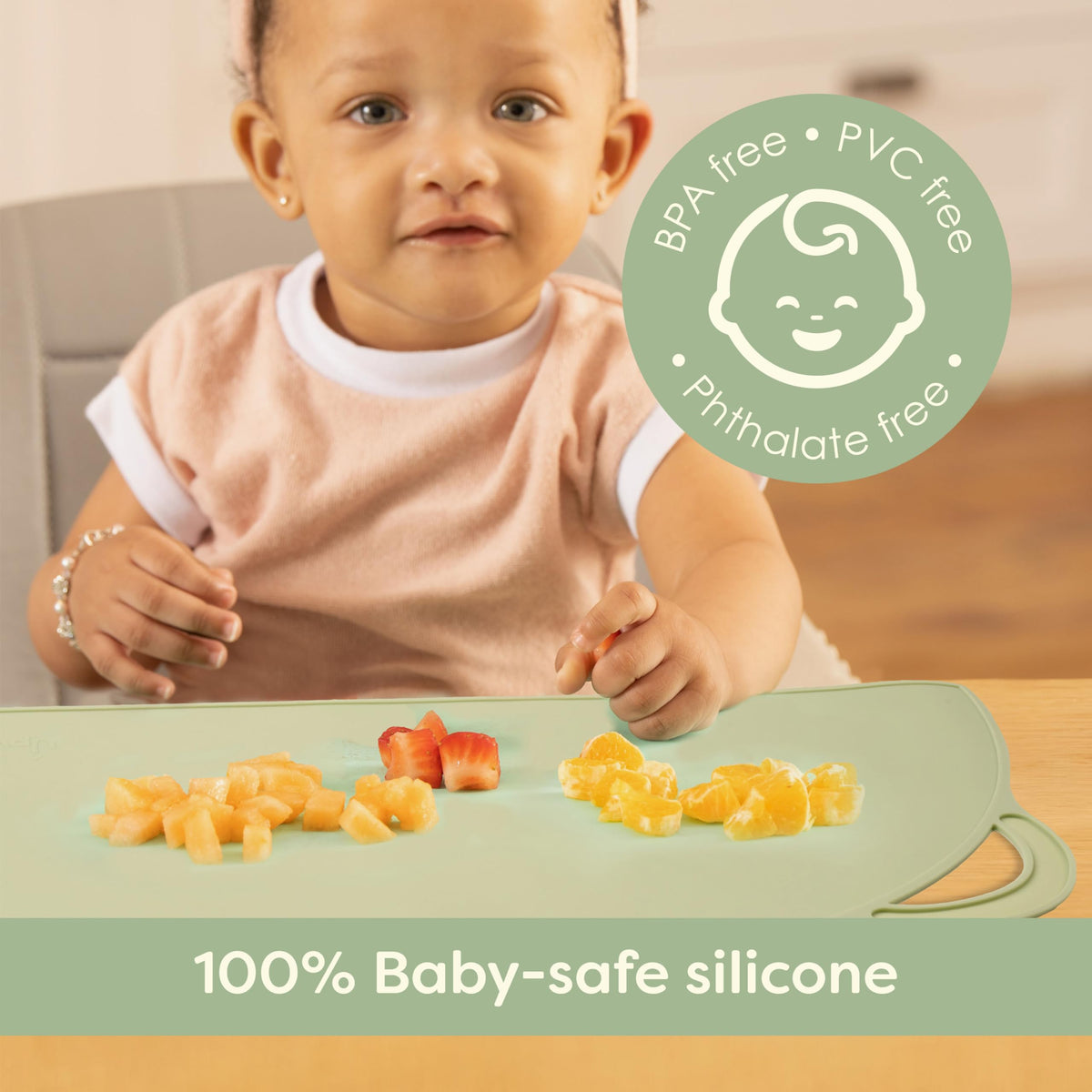 Silicone Suction Placemats, 3-Pack, Non-Slip Baby Feeding Mats