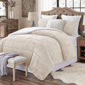Comforter Set, Faux Fur Sherpa, Coconut Milk