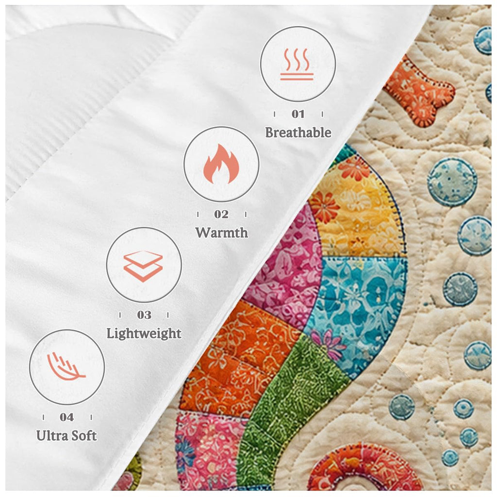 Ocean Seahorse Comforter Colorful Comforter Set