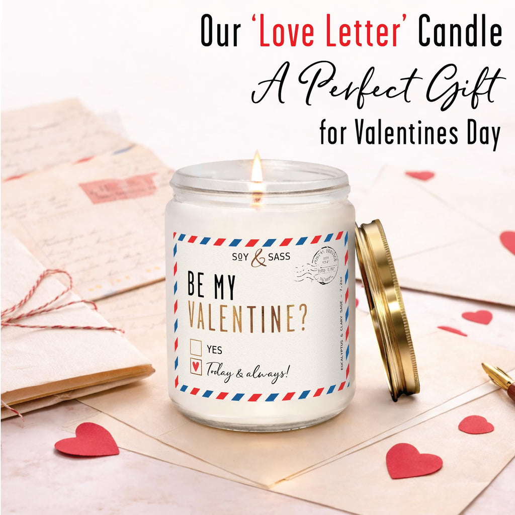 Valentines Day Gifts for Women, Valentine Candles, Valentines Gift for Girlfriend or Wife -Be My Valentine Candle
