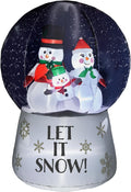 6 FT Large Inflatable Snow Globe with Snowman Family