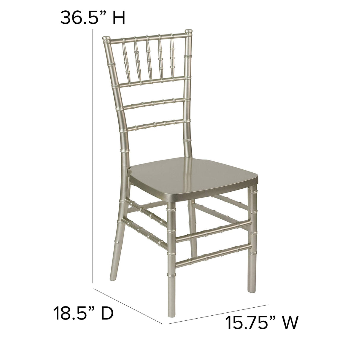 PREMIUM Series Champagne Resin Stacking Chiavari Chair