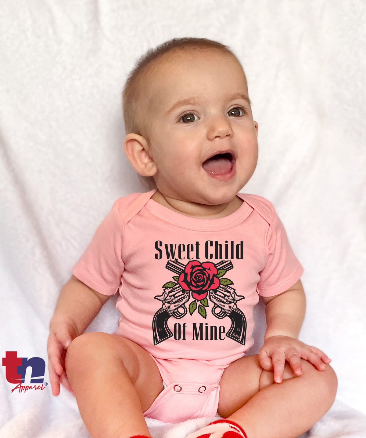 Sweet Child Of Mine - Short Sleeve Baby Infant Bodysuit - Boy/Girl