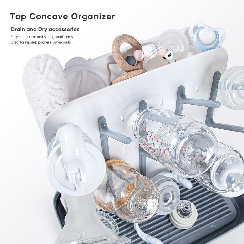 Baby Bottle Drying Rack:Large Vertical Space Saver for Countertop