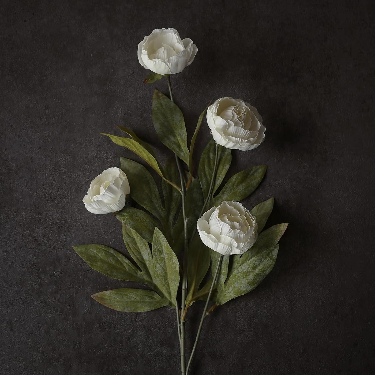 27" Artificial Peony Silk Flower Stems for Vase Decor(Cream) - Set of 6